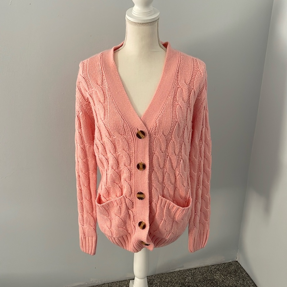 Pink boyfriend sweater size small